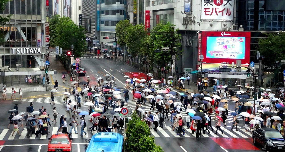 Carrefour de Shibuya, réputé pour être le plus grand du monde