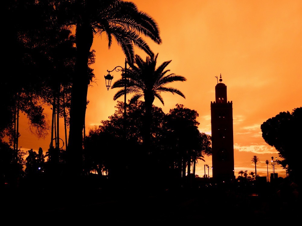 Koutoubia au soleil couchant Marrakech