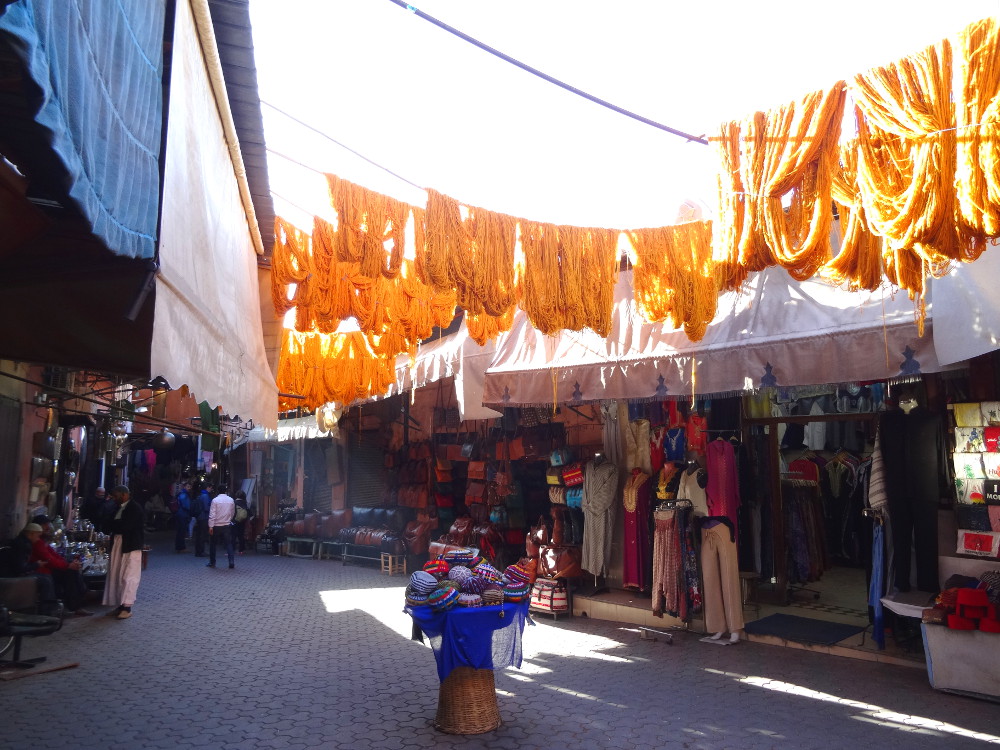 Quartier des teinturiers de Marrakech
