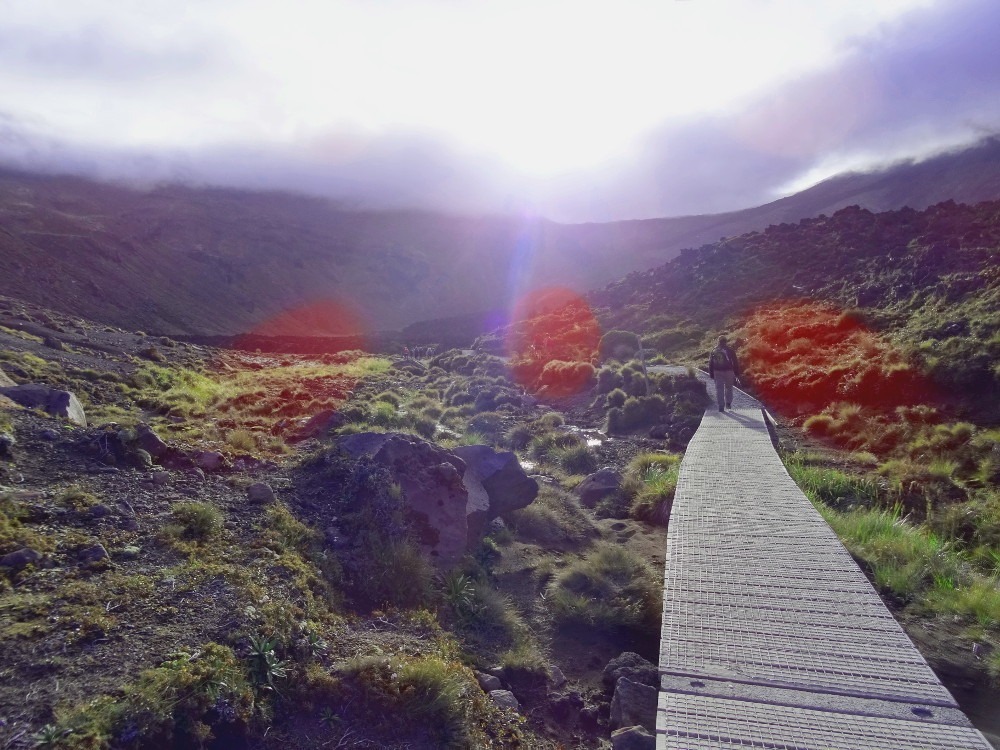 Tongariro Alpine Crossing : départ de la randonnée à Mangatepopo