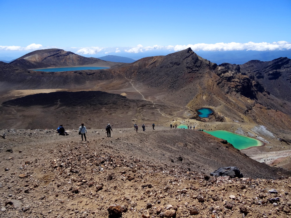 Tongariro Alpine Crossing : vue sur Emerald Lakes