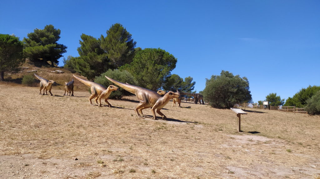 Vue du parc de dinosaures