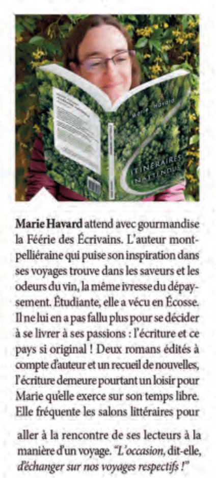 Article Marie Havard dans la presse : Gazette 2021