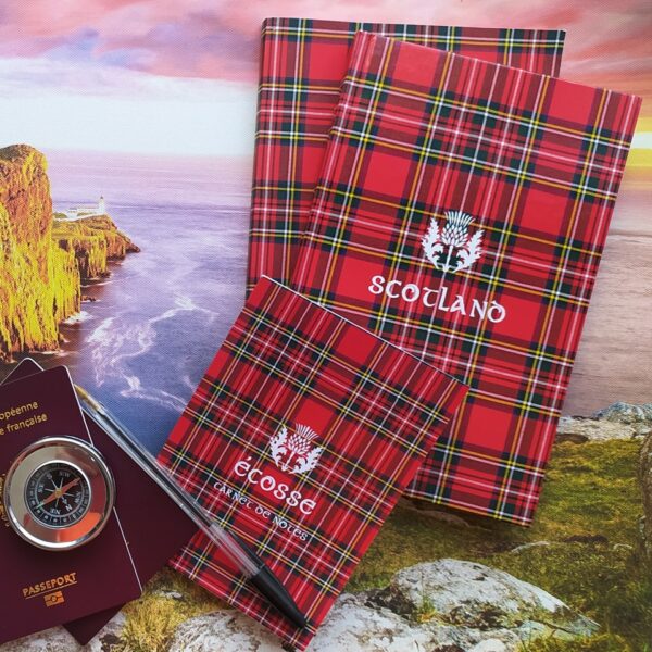 Carnet de notes Ecosse, Motif Tartan, intérieur ligné, format A5 – Image 2